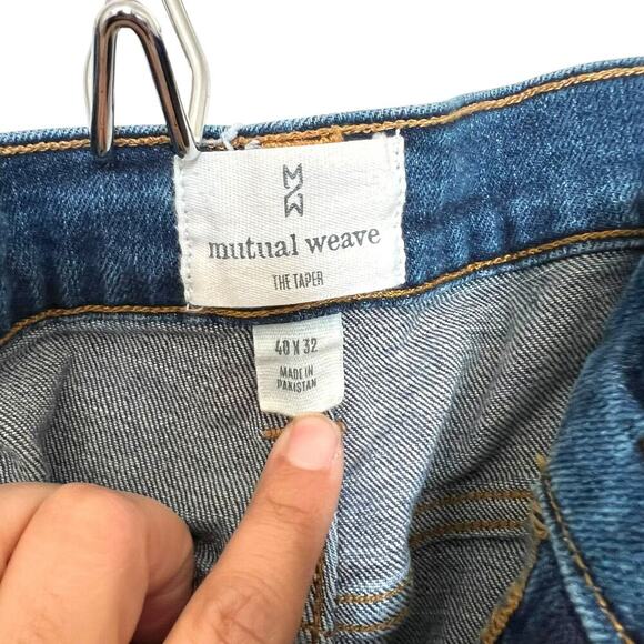 Mutal Weave Men's The Taper Jeans Medium Dark Wash Size Size 40x32 - Picture 4 of 8